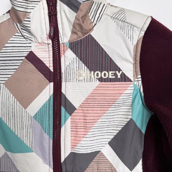 Hooey Girls M Full Zip Up Lightweight Ski Winter Sport Warm Cozy Fleece Jacket - Picture 4 of 16